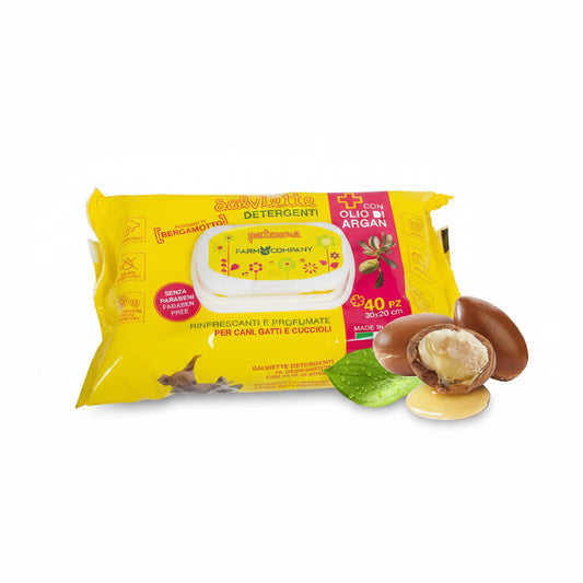 Farm Company Pet cleansing wipes with Argan oil and Bergamot