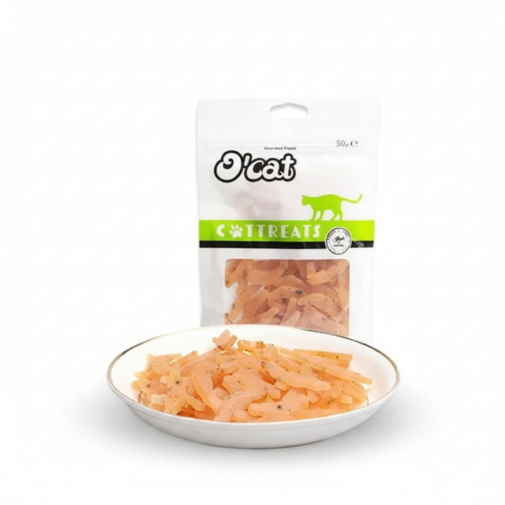 O'Cat Chicken And Broccoli Chips Cat Treats 50g