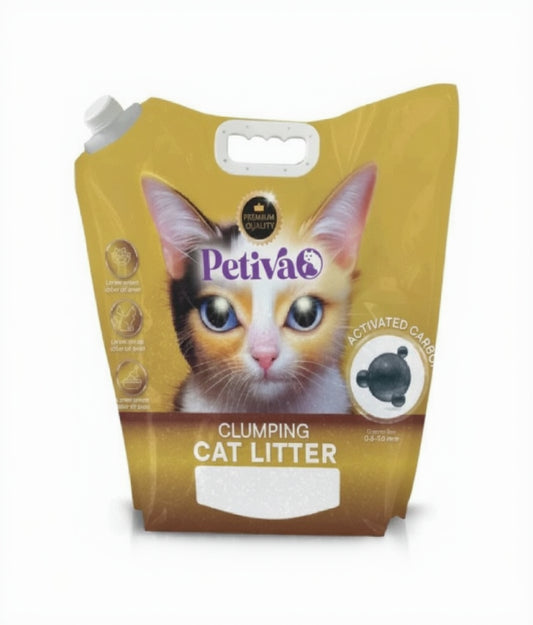 PETİVA Bentonit Activated Carbon Cat Litter 8L
