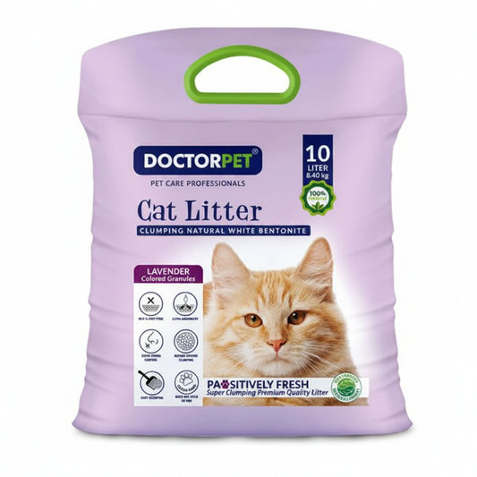 Doctor Pet Cat Litter Lavender Tela Bag Colored Granules 10L