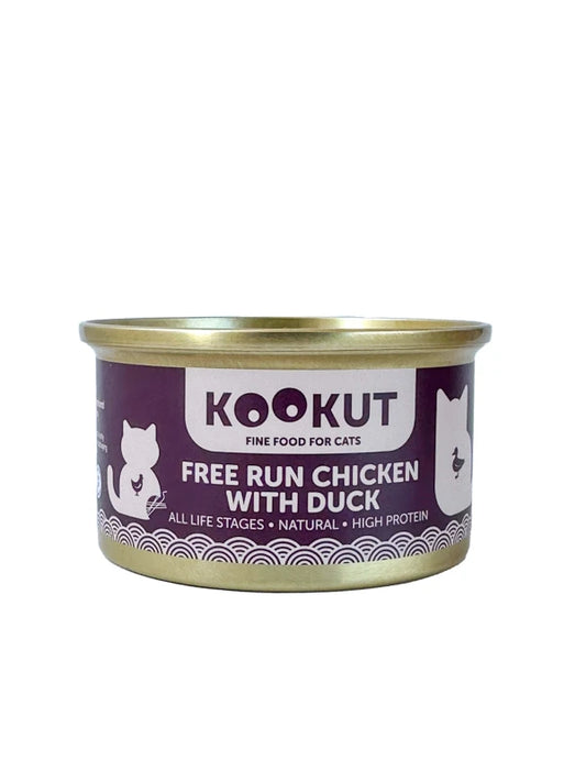 kookut Free Run Chicken with Duck Wet Food For All Ages 70g