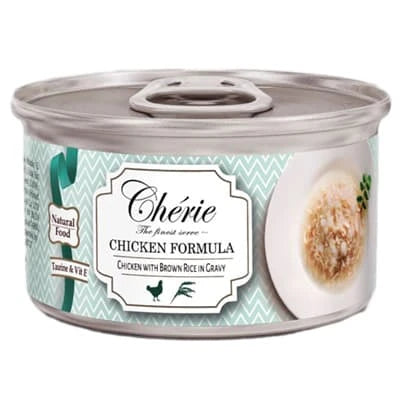 Cherie Chicken with Brown Rice in Gravy For All Ages Cat Wet Food 80g
