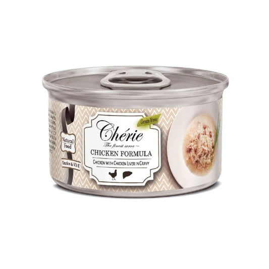 Cherie Chicken with Chicken Liver in Gravy For All Ages Cat Wet Food 80g