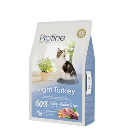 Profine Light Turkey with Turkey & Chicken & Rice Adult Cat Dry Food 2Kg