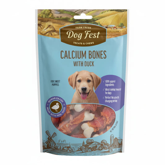 Calcium bones with duck (90g) for Puppies