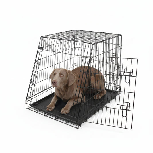 Collapsible Dog Cage 2 doors 92x63x74cm
