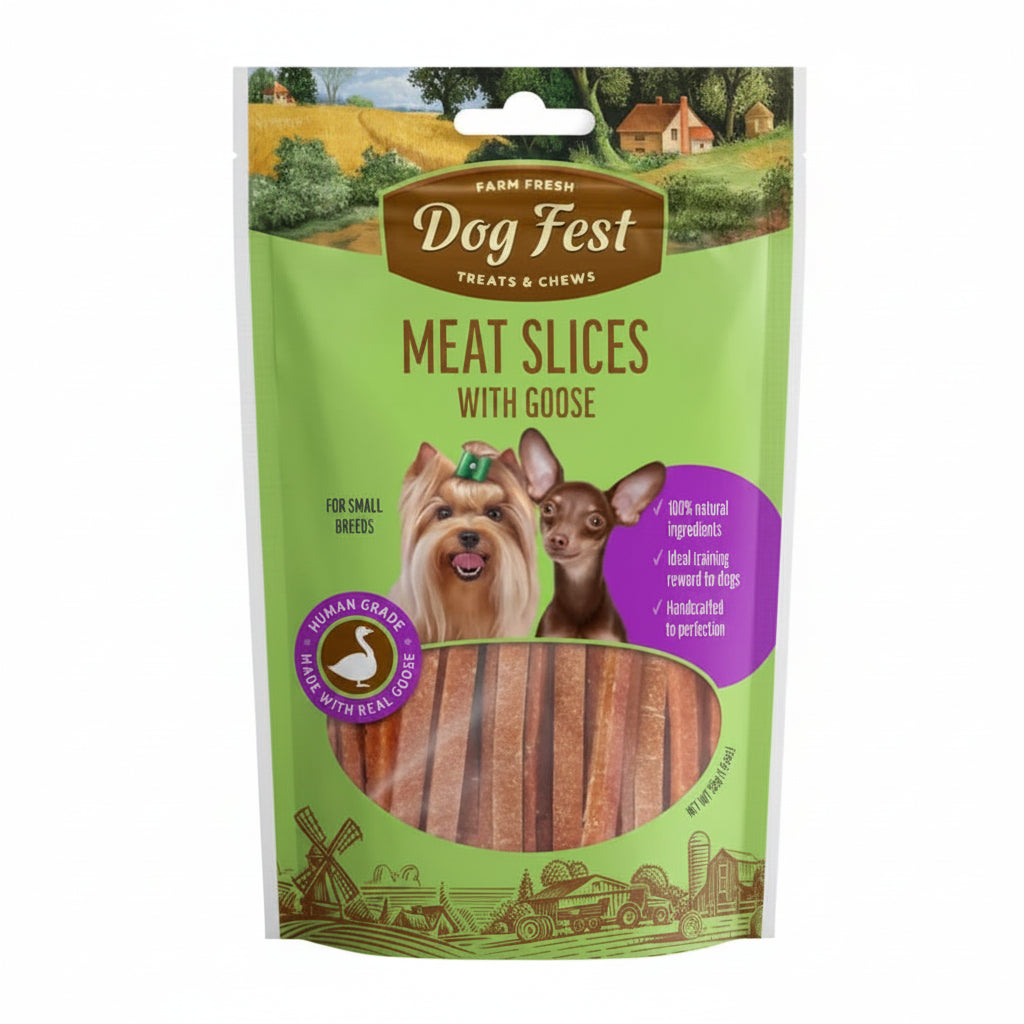 Meat slices with goose (55g) for Dogs (Small Breed)