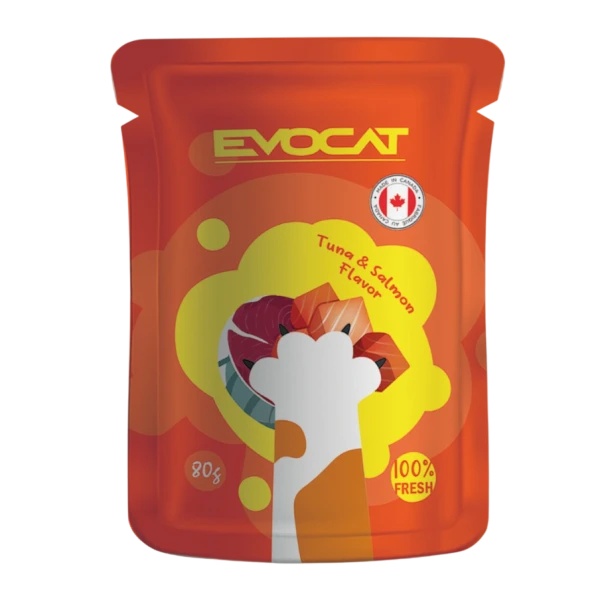 Evocat Wet Food with Tuna & Salmon Flavor 80g