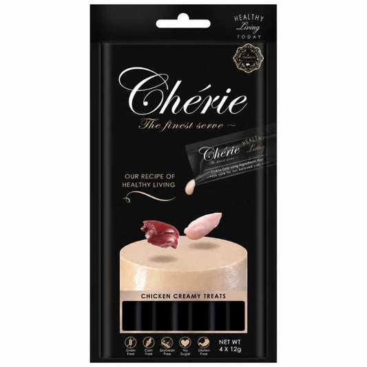 Cherie Healthy Living Creamy Chicken Cat Treat 12g for Each Pack of 4