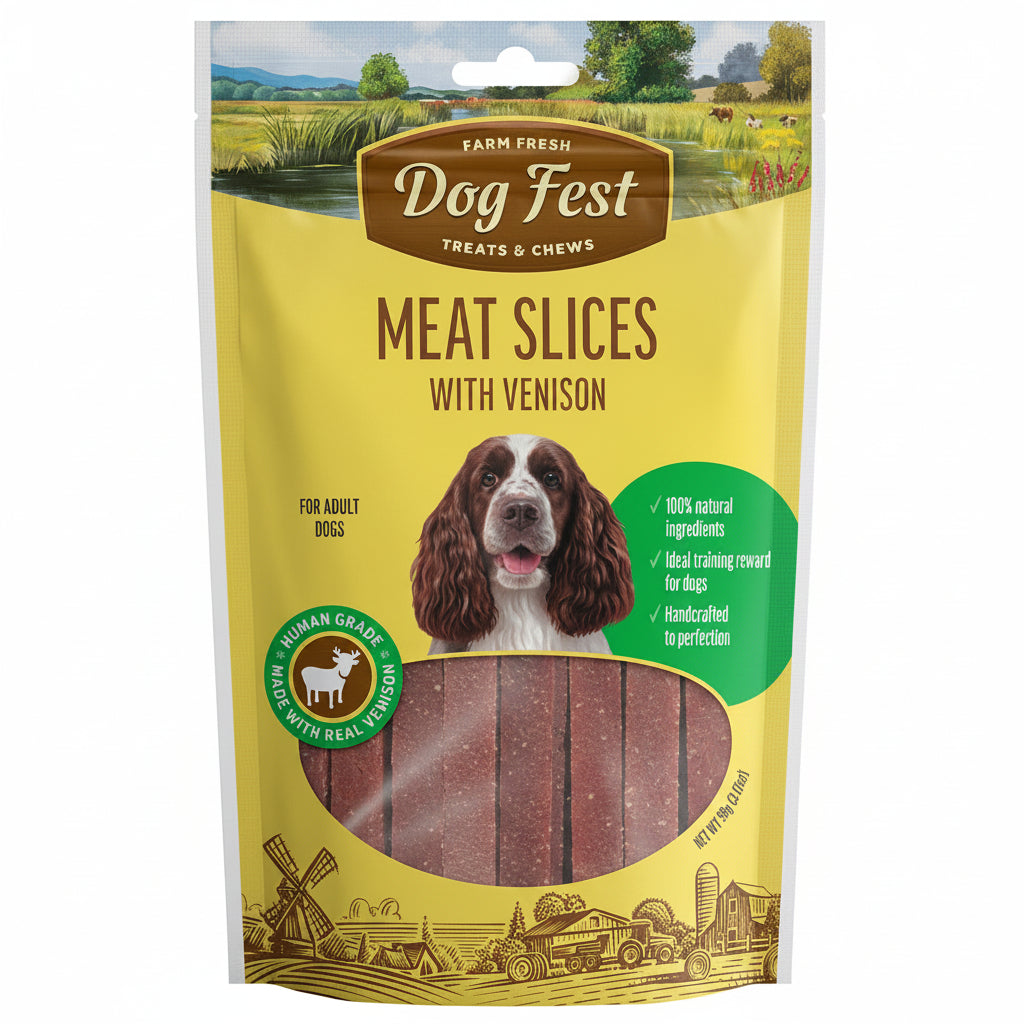 Dog Fest Meat Slices with Venison (90g) for Dogs