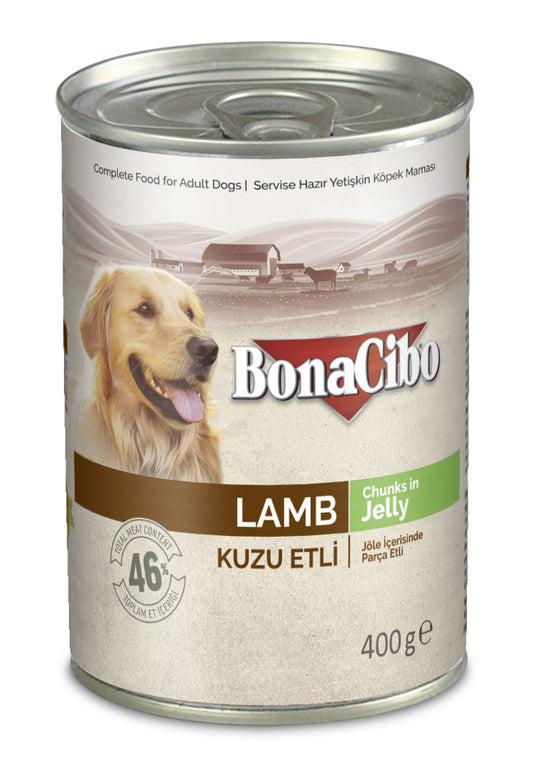 BonaCibo Lamb Chunks In Jelly 12pc x 400g