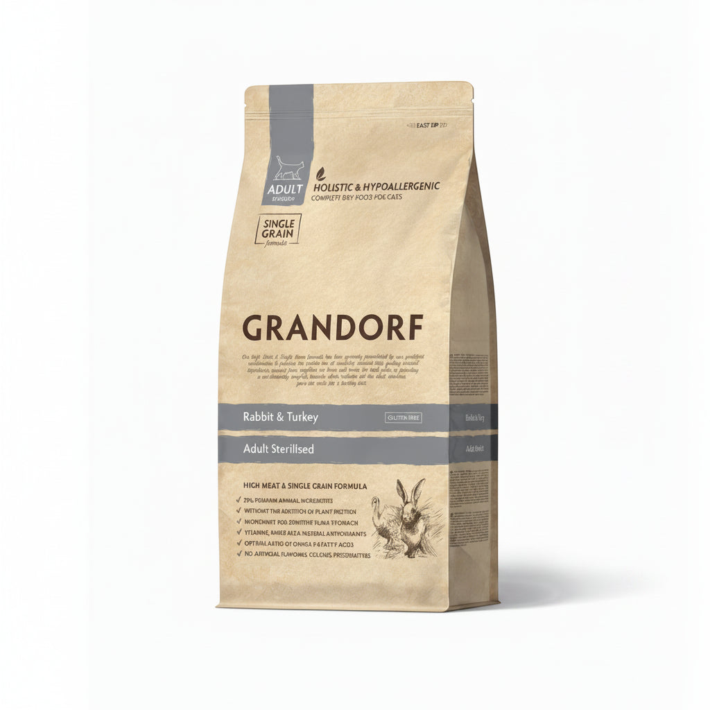 Grandorf Rabbit & Turkey  -  Adult Sterilized Cat 2kg