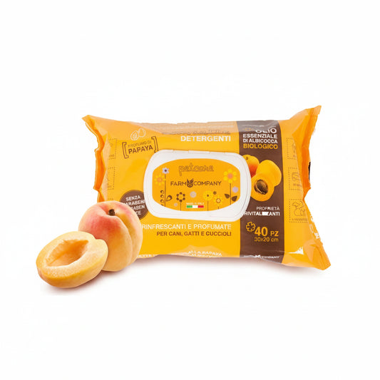 Farm Company Pet cleansing wipes Apricot essential Oil and Papaya - 40 pcs