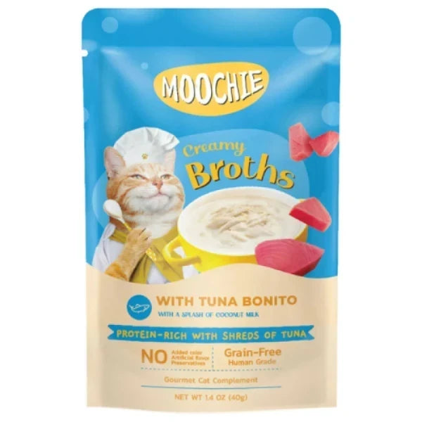 Moochie Creamy Broth Grain Free with Tuna Bonito 40g