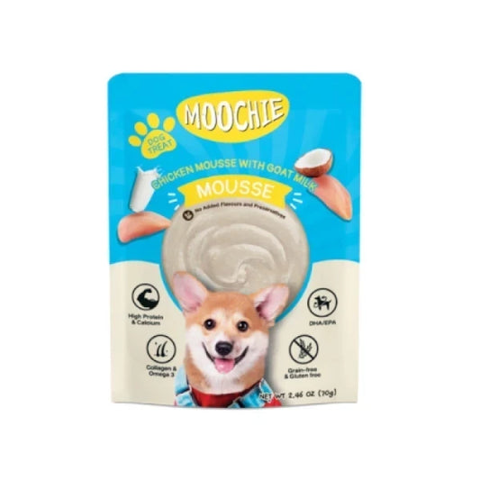 Moochie Pouch Chicken Mousse with Goat Milk 70g