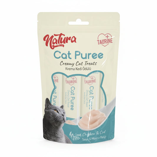 Natura Cat Puree Chicken & Cod 5x12gr