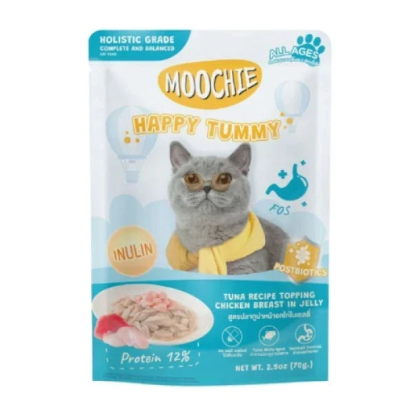 Moochie Happy Tummy - Tuna Recipe Topping Chicken Breast in Jelly 70g
