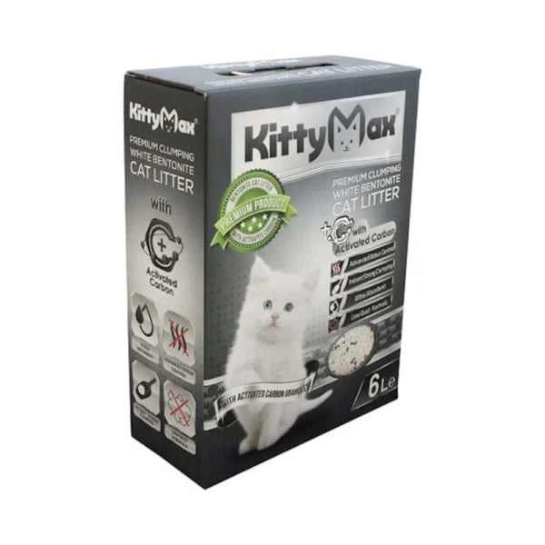 Kitty Max White Bentonite with Activated Carbon Cat Litter