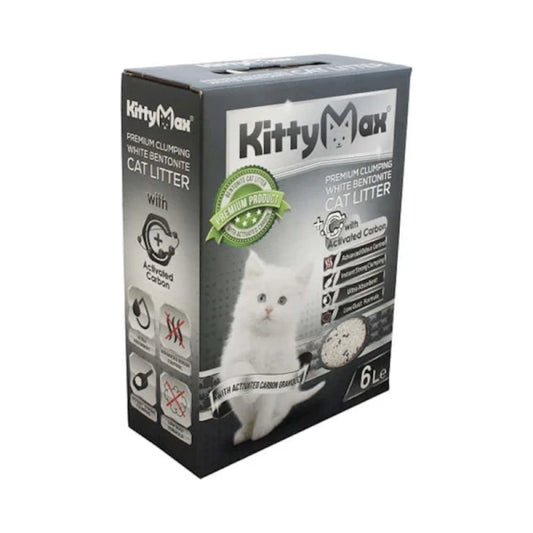 Kitty Max White Bentonite with Activated Carbon Cat Litter