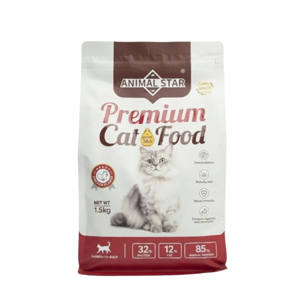 Animal star- premium dry cat food 1.5 kg chicken flavor Adult