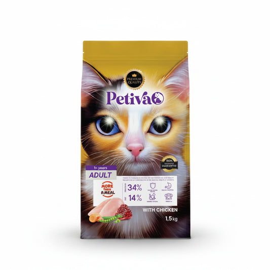 PETIVA CHICKEN ADULT CAT FOOD 1,5 KG