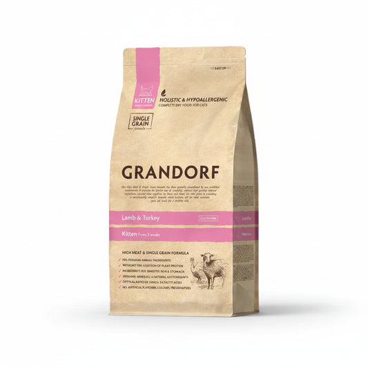 Grandorf - Cat - Lamb & Turkey - Kitten - 8 Kg