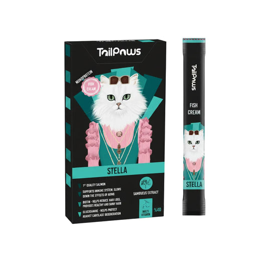 STELLA Tail & Paws Creamy Cat Treat Sugar-Free Salmon