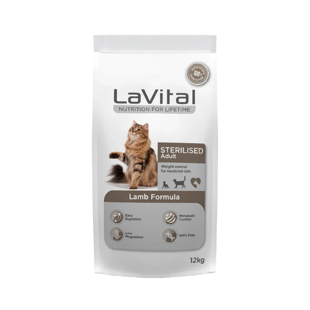 Lavital cat sterilised lamb for cat 12kg