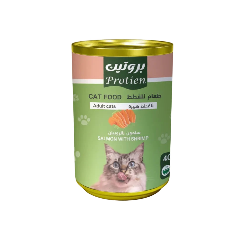 Premum Protien Adult Cat Salmon With Shrimp Chunk In Gravy 400 G