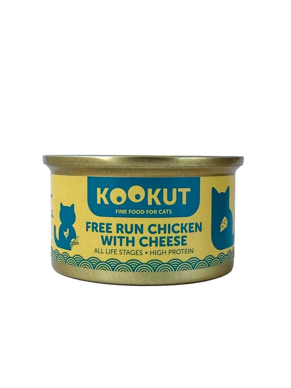 kookut Free Run Chicken with Cheese Wet Food For All Ages 70g
