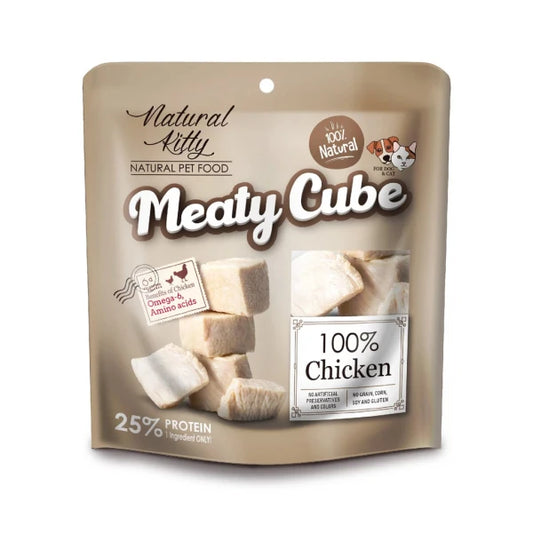 Natural Kitty Meaty Cube Chicken Cat & Dog Treat 60g