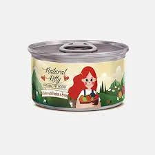 Natural Kitty Chicken with Pumpkin in Broth For All Ages Cat Wet Food 80g