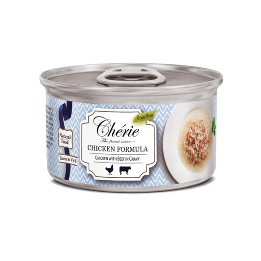 Cherie Chicken with Beef in Gravy For All Ages Cat Wet Food 80g