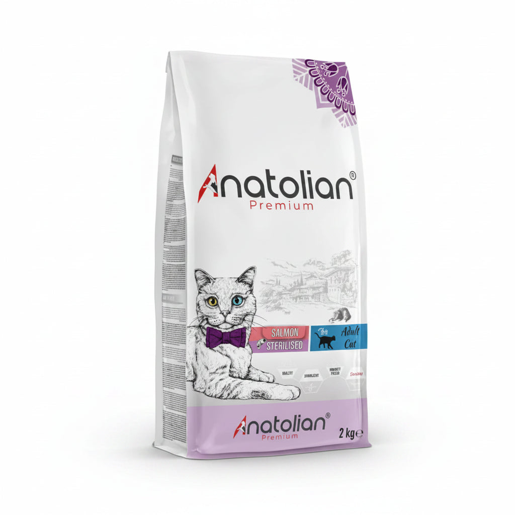 Anatolian Premium With Salmon Meat Cat Food For Neutered Adult Cats 2 kg(2 Pcs-Bundle)-8684201645738 -