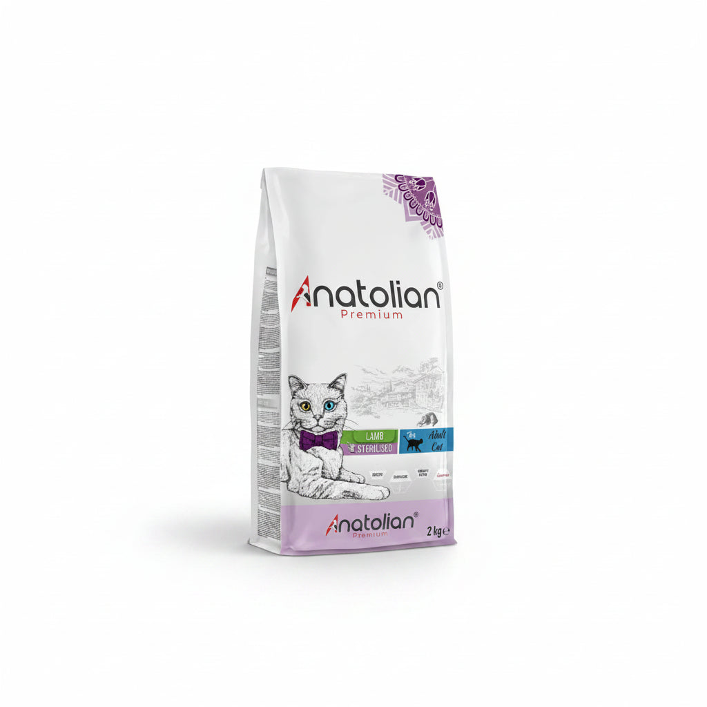 Anatolian Prernlum With Lamb Meat Cat Food for neutered cats 2 kg(2 Pcs Bundle) 8684201645745