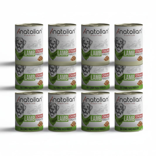 Anatolian Premium With Lamb Dog Wet Food For Adult Dogs chunk 400 grm(12 Pcs Set) -8684646785655