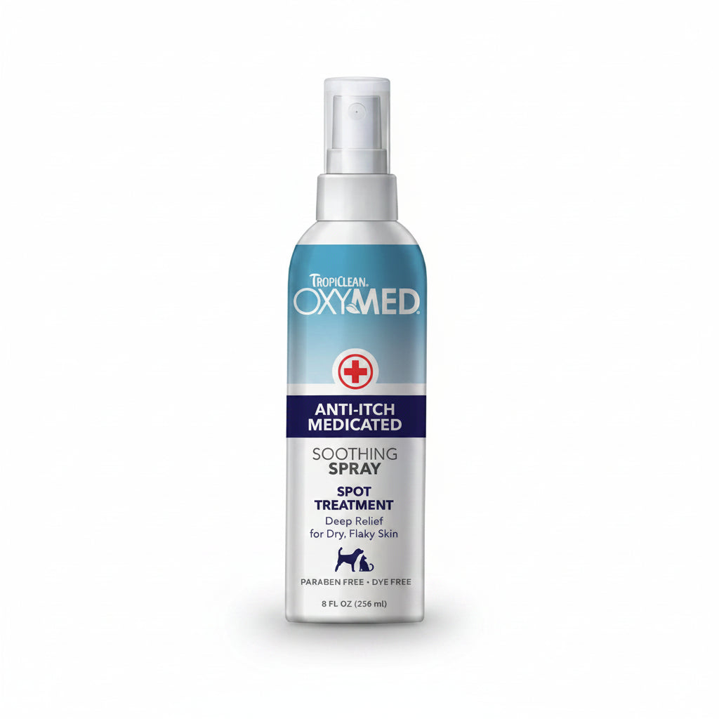 TropiClean OxyMed Medicated Anti-itch Spray for Dogs & Cats