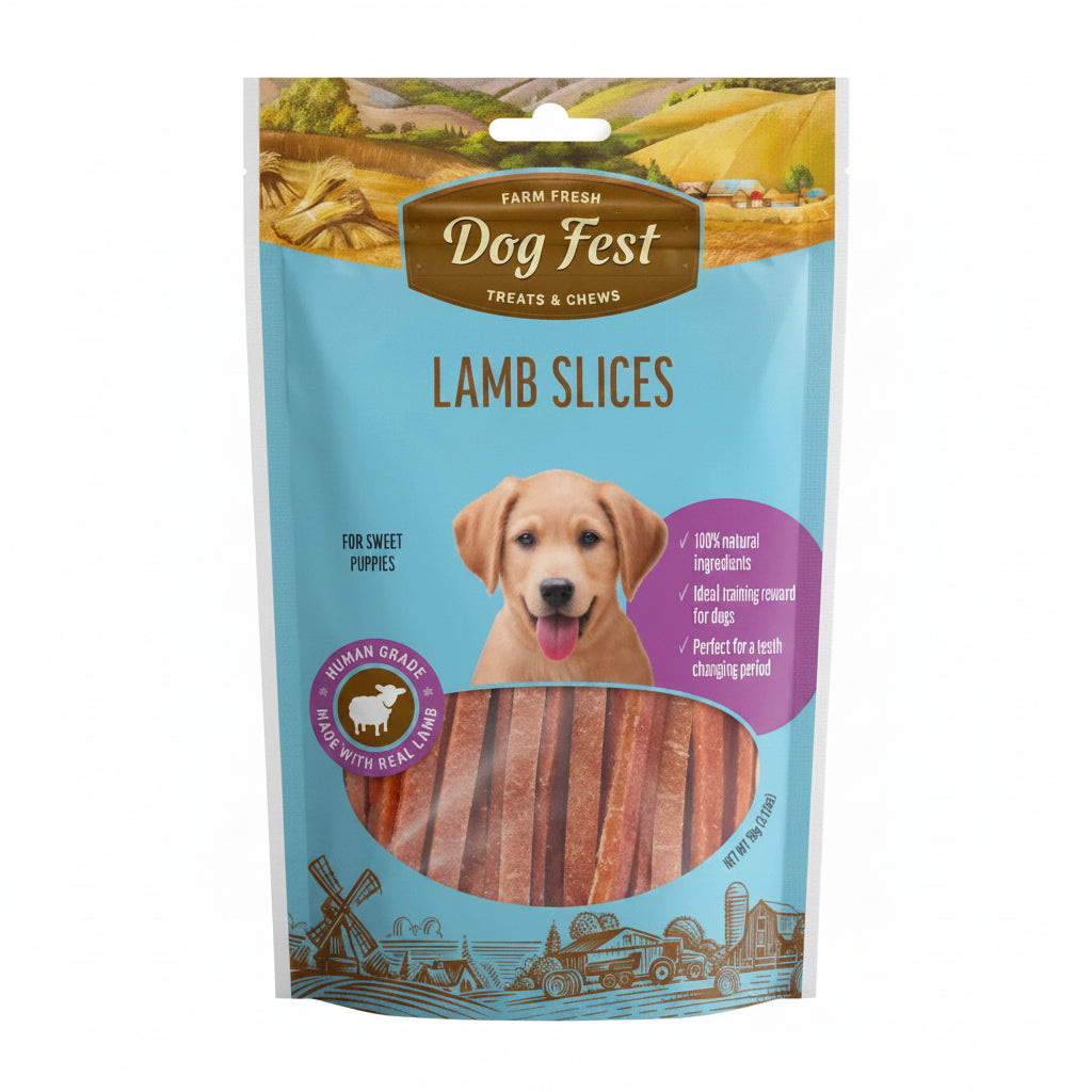 Lamb slices (90g) for Puppies