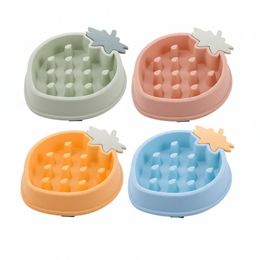 Slow Feeder Strawberry Shape Large Bowl