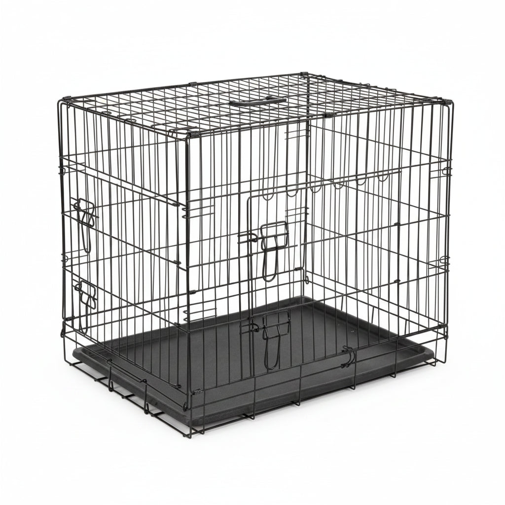Collapsible Dog Cage 2 doors 76x64x54cm