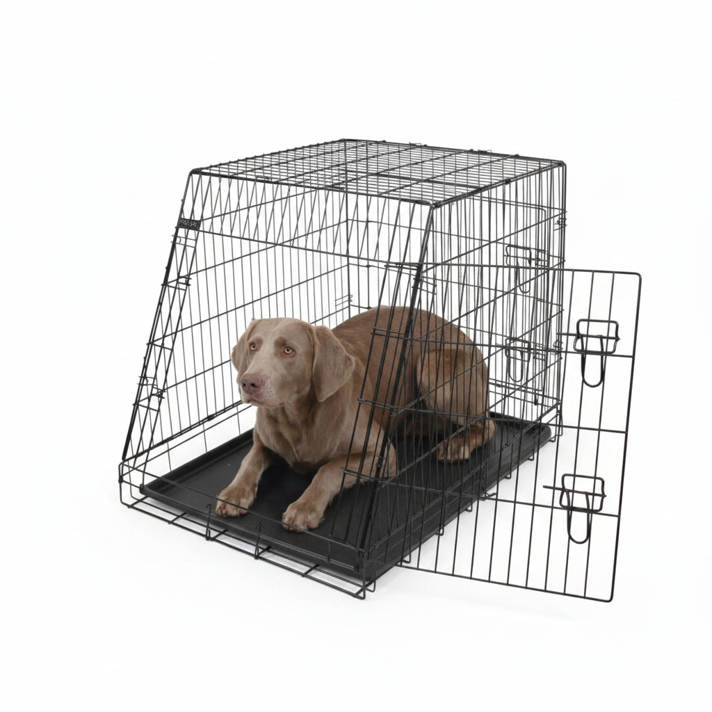 Collapsible Dog Cage 2 doors 92x63x74cm