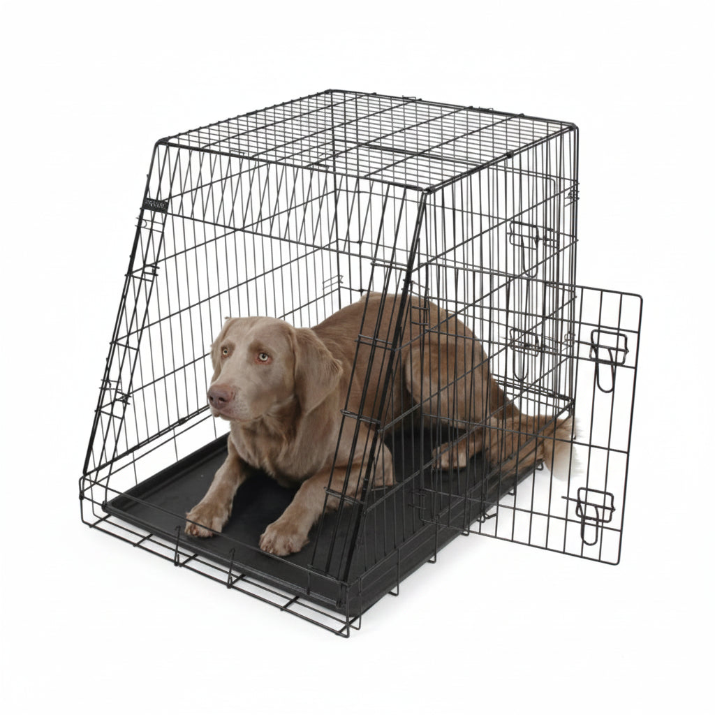 Collapsible Dog Cage 2 doors 107x74x85cm