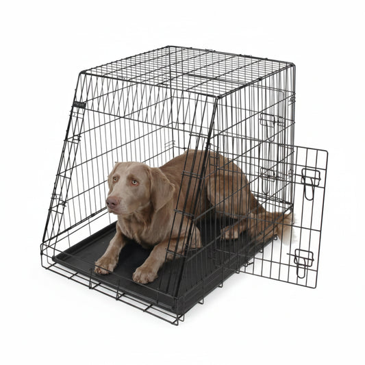 Collapsible Dog Cage 2 doors 107x74x85cm