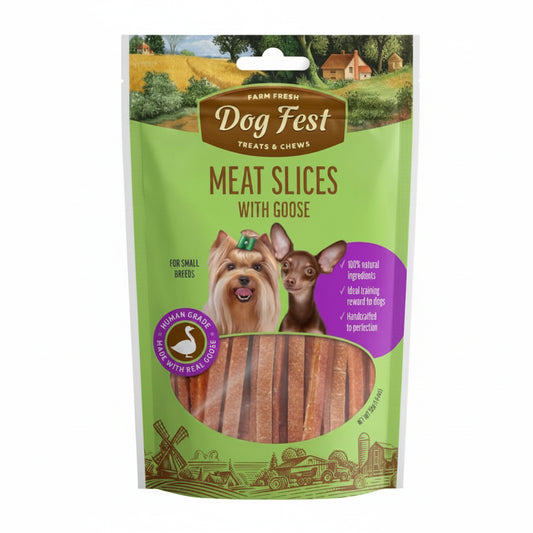 Meat slices with goose (55g) for Dogs (Small  Breed)