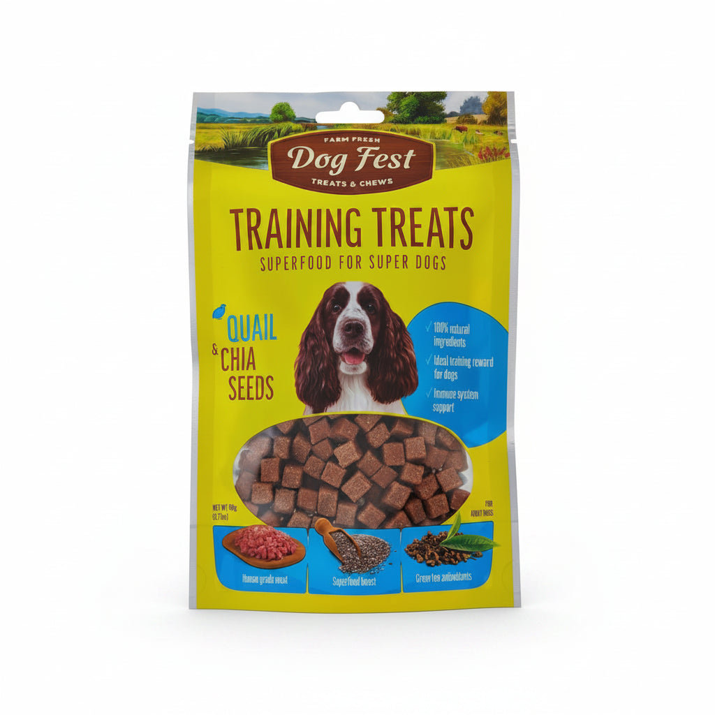 Training treats  quail &amp; chia seeds (90g)