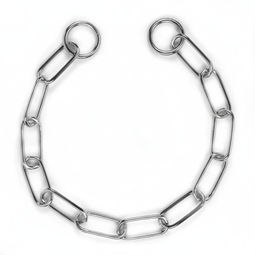 chain collar with long links (3mm x 46cm)