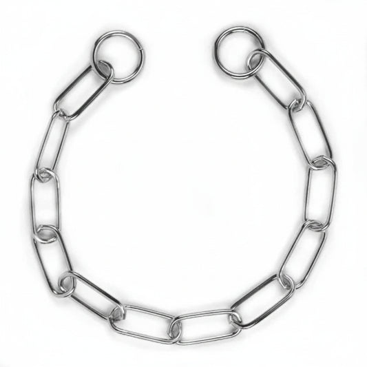 chain collar with long links (3mm x 46cm)