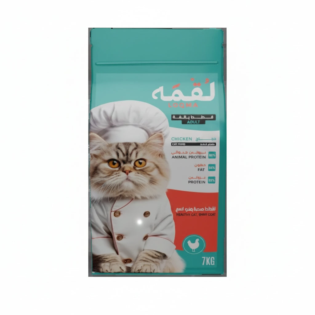 Loqma Cat Dry Food Chicken Flavor For Adult Cats 7kg