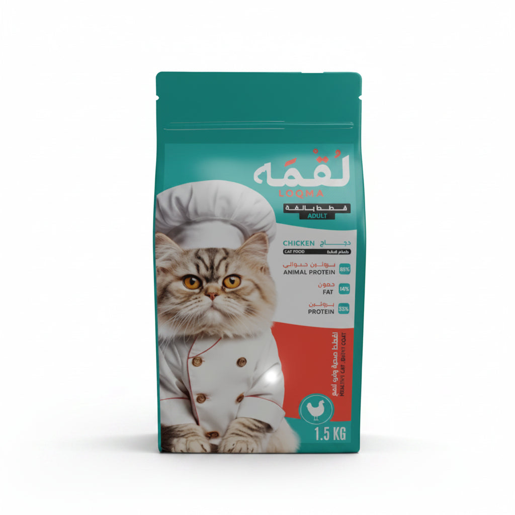 Loqma Cat Dry Food Chicken Flavor For Adults 1.5kg
