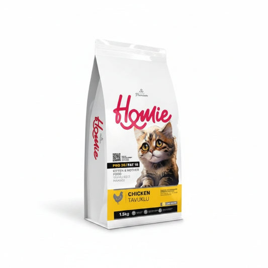 Homie Dry Food Super Premium Kitten & Mother Chicken Low Grain 1.5kg